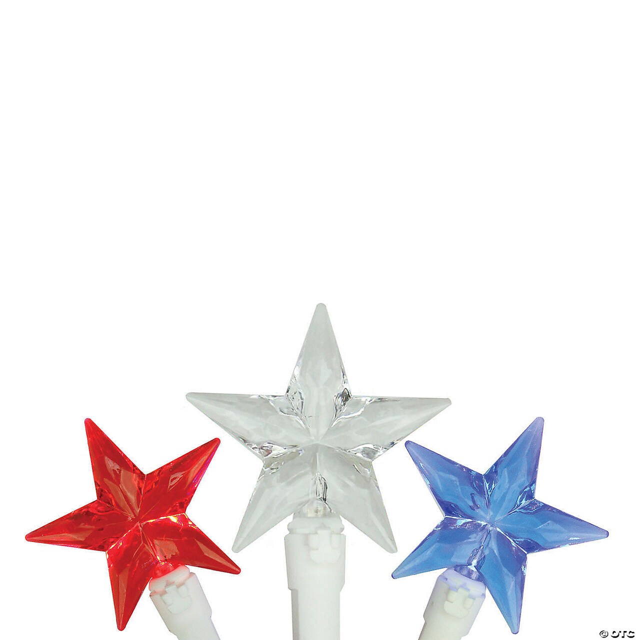 Northlight 30-Count Red and Blue LED Patriotic Star Fourth of July String Light Set 7ft White Wire